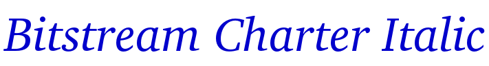 Bitstream Charter Italic الخط